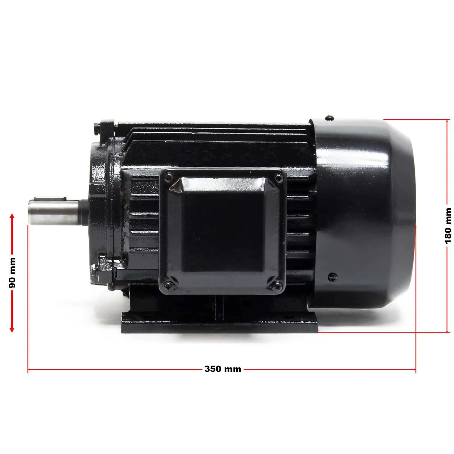 Wiltec Profi Elektromotor 400 V 2,2 kW (3 PS) 3-phasig 2-polig E-Motor in Bauform B3 2830 U/min mit Kupferwicklung, Drehstrommotor