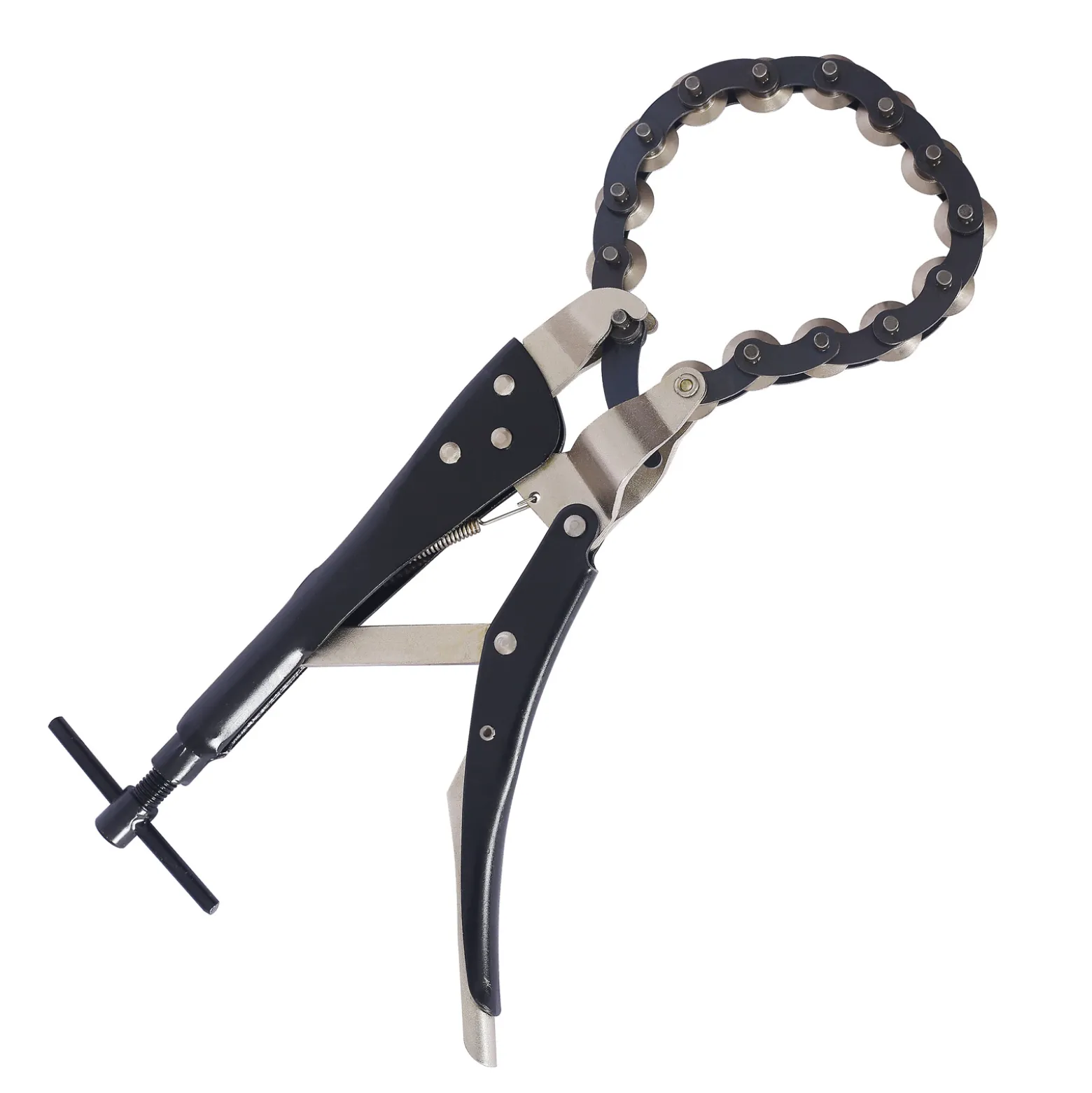 Wiltec Profi Kettenrohrschneider für Auspuffrohr Ø 19-80 mm, Rohrschneider für Stahl, Kupfer, Kunststoff, Kettentrenner aus Stahl