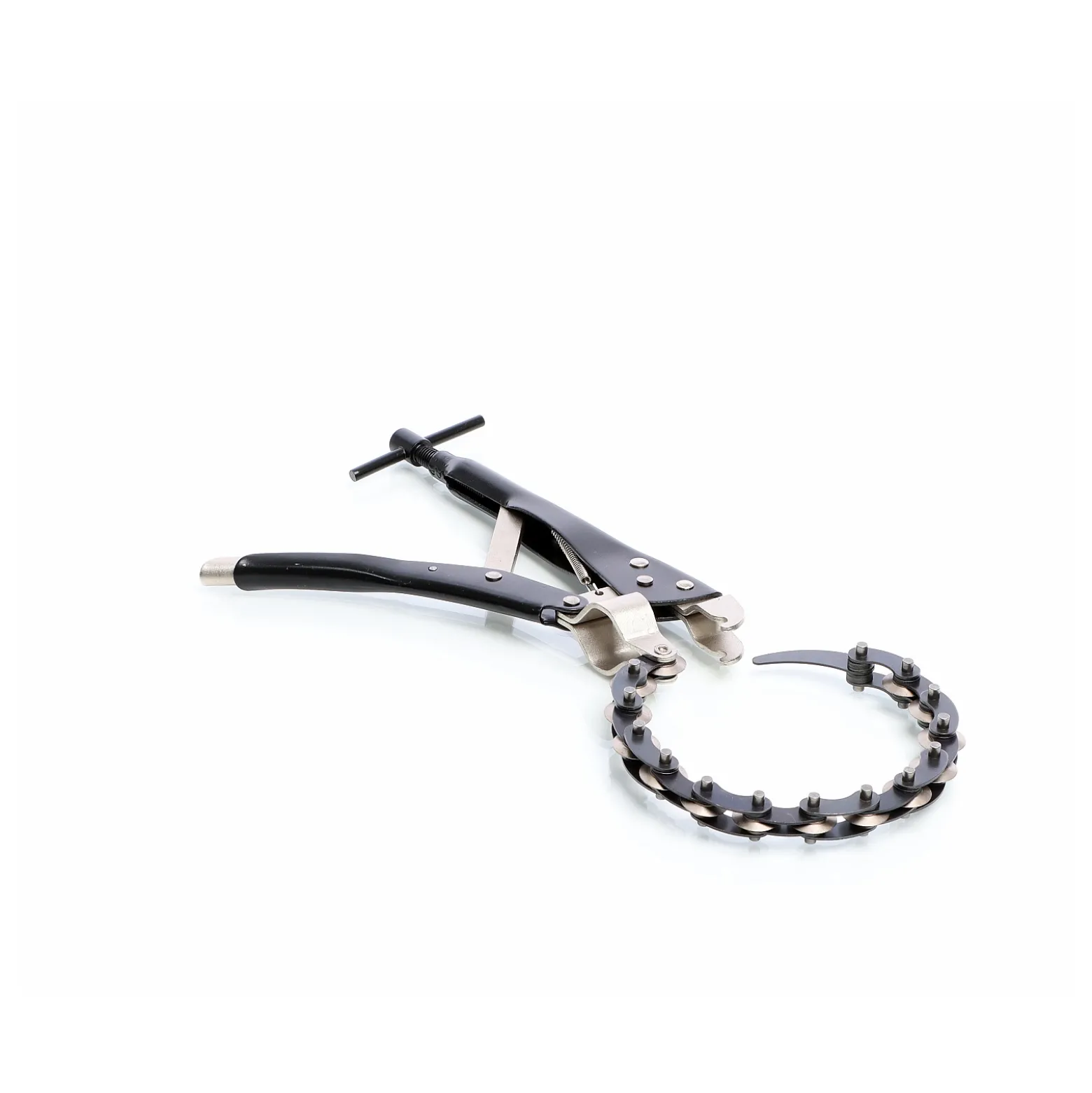 Wiltec Profi Kettenrohrschneider für Auspuffrohr Ø 19-80 mm, Rohrschneider für Stahl, Kupfer, Kunststoff, Kettentrenner aus Stahl