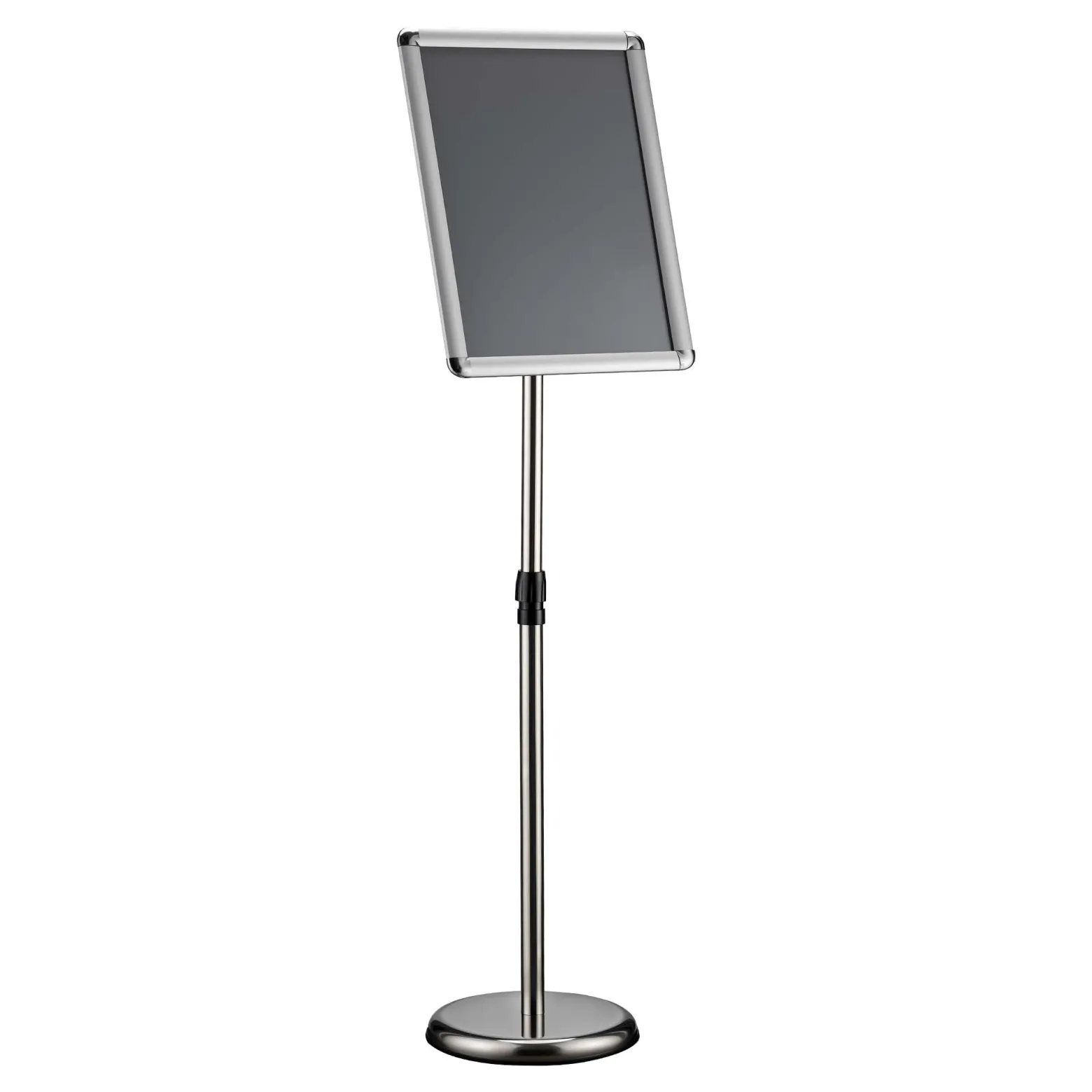 Wiltec Präsentationsständer höhenverstellbar 88-138 cm, Infoständer für A3, Aufsteller Aluminium & Stahl, Werbeaufsteller vielseitig einsetzbar