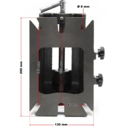 Wiltec Präzisions-Maschinenschraubstock 100 mm Backenbreite, 90° schwenkbar für exaktes Arbeiten, Werkbank Schraubstock aus Gusseisen