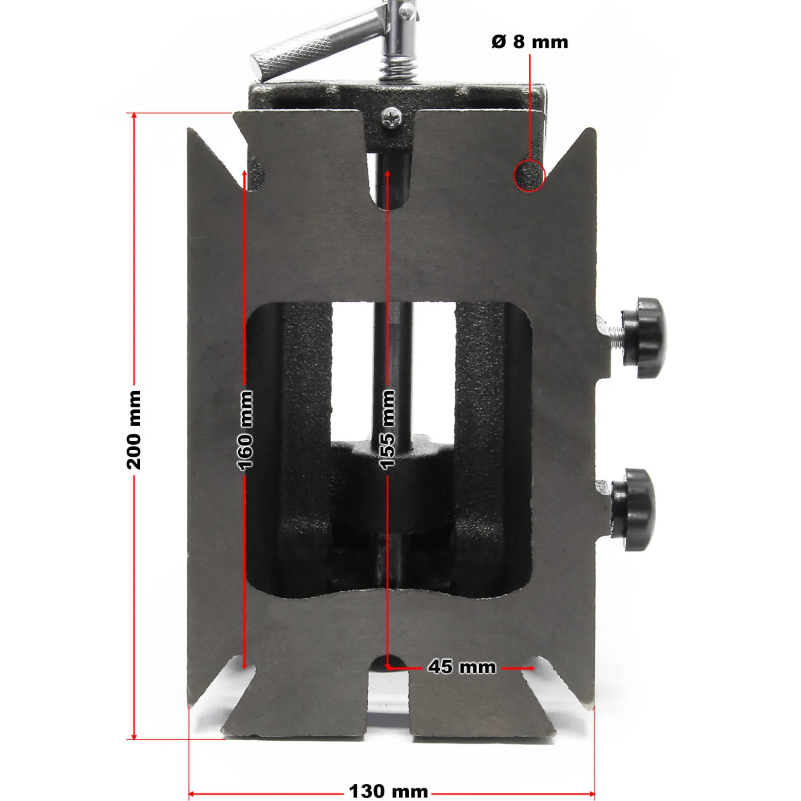 Wiltec Präzisions-Maschinenschraubstock 100 mm Backenbreite, 90° schwenkbar für exaktes Arbeiten, Werkbank Schraubstock aus Gusseisen