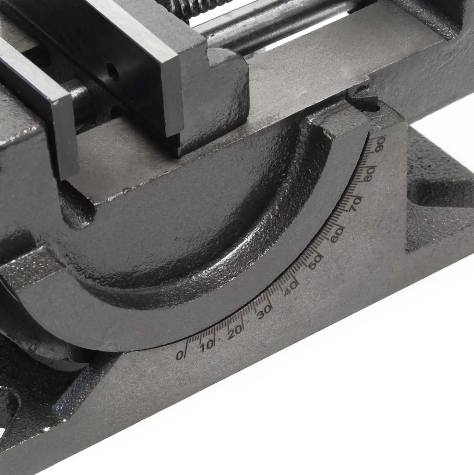 Wiltec Präzisions-Maschinenschraubstock 100 mm Backenbreite, 90° schwenkbar für exaktes Arbeiten, Werkbank Schraubstock aus Gusseisen