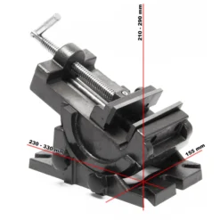 Wiltec Präzisions-Maschinenschraubstock 100 mm Backenbreite, 90° schwenkbar für exaktes Arbeiten, Werkbank Schraubstock aus Gusseisen