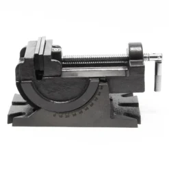 Wiltec Präzisions-Maschinenschraubstock 100 mm Backenbreite, 90° schwenkbar für exaktes Arbeiten, Werkbank Schraubstock aus Gusseisen