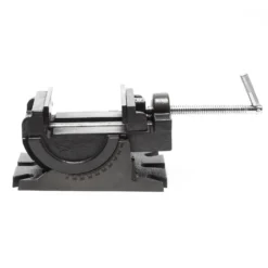 Wiltec Präzisions-Maschinenschraubstock 100 mm Backenbreite, 90° schwenkbar für exaktes Arbeiten, Werkbank Schraubstock aus Gusseisen