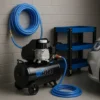 Wiltec PVC Druckluftschlauch 5 m bis max. 60 bar, Kompressorschlauch mit Schnellkupplung, Gewebeschlauch für alle gängigen Kompressoren, Luftschlauch
