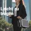 Wiltec PVC Universalkoffer 32x23x16 cm, PVC-Box abschließbar für Aufbewahrung und Transport von Werkzeug, Dokumenten usw., mit Griff und Tragegurt, Alu-Rahmen