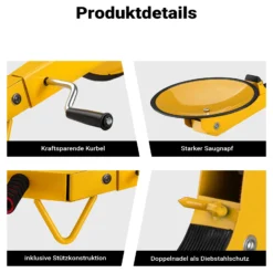 Wiltec Radkralle 300 x 145 x 630 mm, für Felgen 10-18