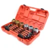 Wiltec Radlager Gummibuchsen Abzieher Set 26 teilig zum Wechsel/Ausbau von Radlagern und Fahrwerksbuchsen, mit Druckplatten, Druckspindeln und Druckhülsen