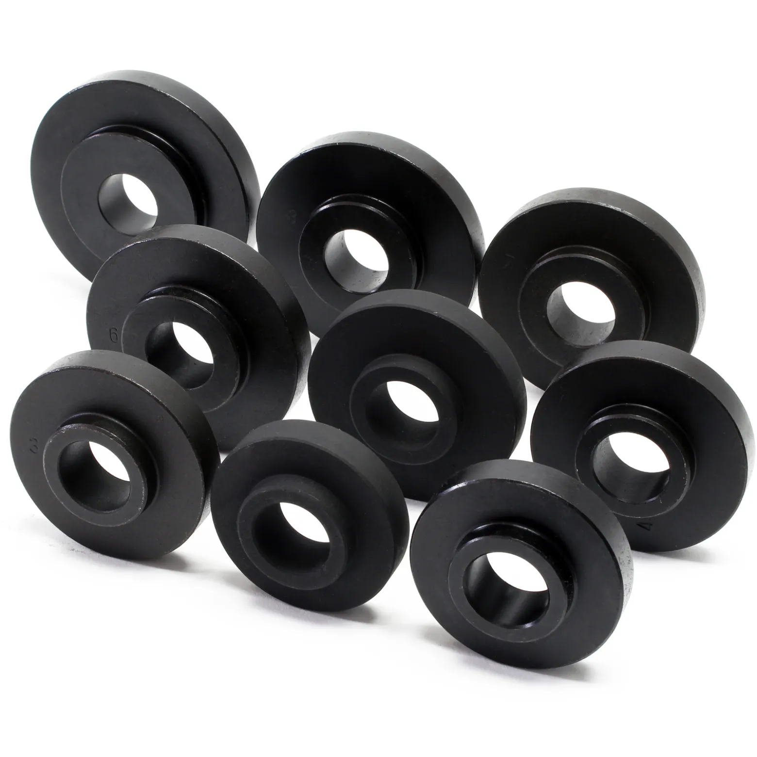 Wiltec Radlager Werkzeug Satz 19 teilig, Druckplatten 55,5-84 mm, Gewindespindel, Druckhülsen, Radlagerabzieher für Kfz im Koffer