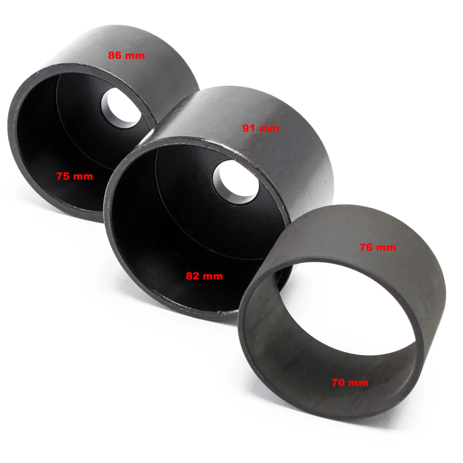 Wiltec Radlager Werkzeug Satz 19 teilig, Druckplatten 55,5-84 mm, Gewindespindel, Druckhülsen, Radlagerabzieher für Kfz im Koffer
