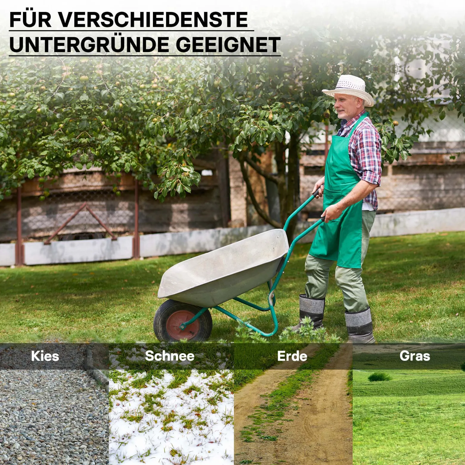 Wiltec Rad 4.10/3.50-4 85 x 250 mm 136 kg, Schubkarren Komplettrad mit Kunststofffelge, Winkelventil, Luftreifen für Sackkarre, Bollerwagen u.a .