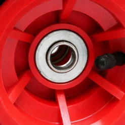 Wiltec Rad 4.10/3.50-4 85 x 250 mm 136 kg, Schubkarren Komplettrad mit Kunststofffelge, Winkelventil, Luftreifen für Sackkarre, Bollerwagen u.a .
