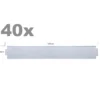 Wiltec Rasenkante aus Stahl 40 m Beetumrandung bestehend aus 40 Elementen je 100 x 14 cm, Beeteinfassung als Stecksystem, verzinkte Mähkante