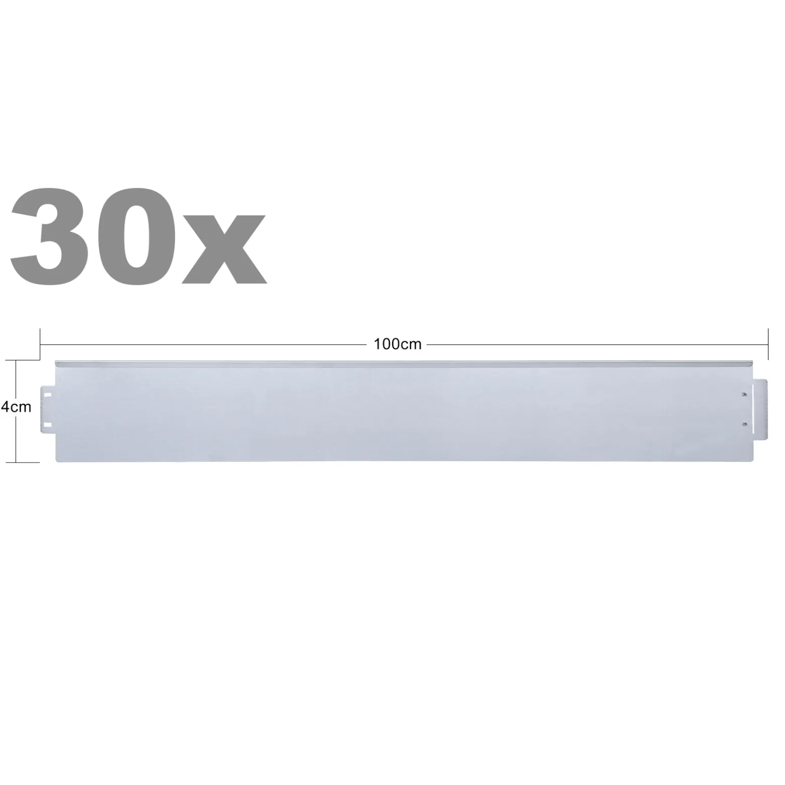 Wiltec Rasenkante aus Stahl 30 m Beetumrandung bestehend aus 30 Elementen je 100 x 14 cm, Beeteinfassung als Stecksystem, verzinkte Mähkante