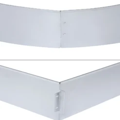Wiltec Rasenkante aus Stahl 30 m Beetumrandung bestehend aus 30 Elementen je 100 x 14 cm, Beeteinfassung als Stecksystem, verzinkte Mähkante