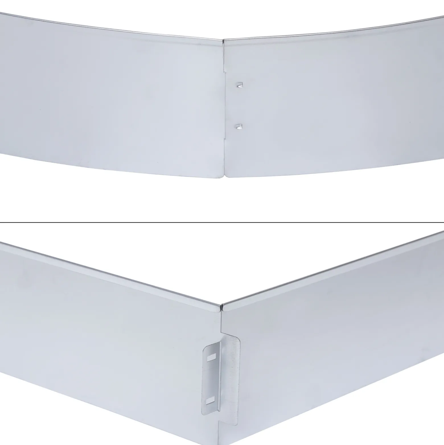 Wiltec Rasenkante aus Stahl 30 m Beetumrandung bestehend aus 30 Elementen je 100 x 14 cm, Beeteinfassung als Stecksystem, verzinkte Mähkante