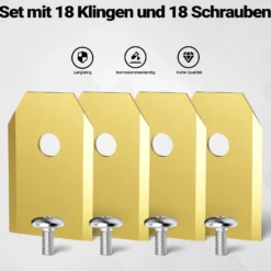 Wiltec Rasenroboter Messer Set Titan V1 35 x 18 mm – 18 Stück - Klingen für Mähroboter, Rasenmäher Ersatzmesser kompatibel mit verschiedenen Modellen