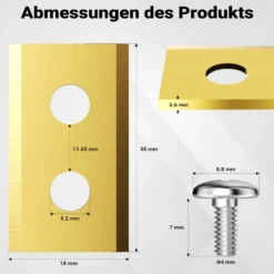 Wiltec Rasenroboter Messer Set Titan V2 35 x 18 mm – 18 Stück - Klingen für Mähroboter, Rasenmäher Ersatzmesser kompatibel mit verschiedenen Modellen
