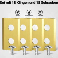 Wiltec Rasenroboter Messer Set Titan 36 x 18 mm – 18 Stück - Klingen für Mähroboter, Rasenmäher Ersatzmesser kompatibel mit verschiedenen Modellen