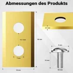 Wiltec Rasenroboter Messer Set Titan 36 x 18 mm – 18 Stück - Klingen für Mähroboter, Rasenmäher Ersatzmesser kompatibel mit verschiedenen Modellen