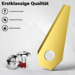 Wiltec Rasenroboter Messer Set 49 x 19 mm – 18 Stück - Klingen für Mähroboter, Rasenmäher Ersatzmesser kompatibel mit verschiedenen Modellen
