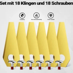 Wiltec Rasenroboter Messer Set 49 x 19 mm – 18 Stück - Klingen für Mähroboter, Rasenmäher Ersatzmesser kompatibel mit verschiedenen Modellen