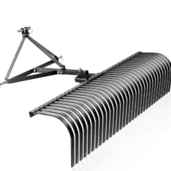 Wiltec Rasentraktor Heuharke mit 152 cm Arbeitsbreite, Heurechen mit 32 Harkenzinken, Rechen mit 3-Punkt-Aufstecksystem mit 360° Drehung