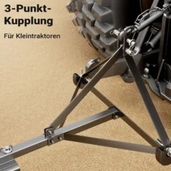 Wiltec Rasentraktor Heuharke mit 152 cm Arbeitsbreite, Heurechen mit 32 Harkenzinken, Rechen mit 3-Punkt-Aufstecksystem mit 360° Drehung