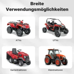 Wiltec Rasentraktor Rechen mit 148 cm Arbeitsbreite, Rasenlüfter zum Entmoosen und Laubrechen auf Rasen, Vertikutierer für Aufsitzmäher, ATV und UTV