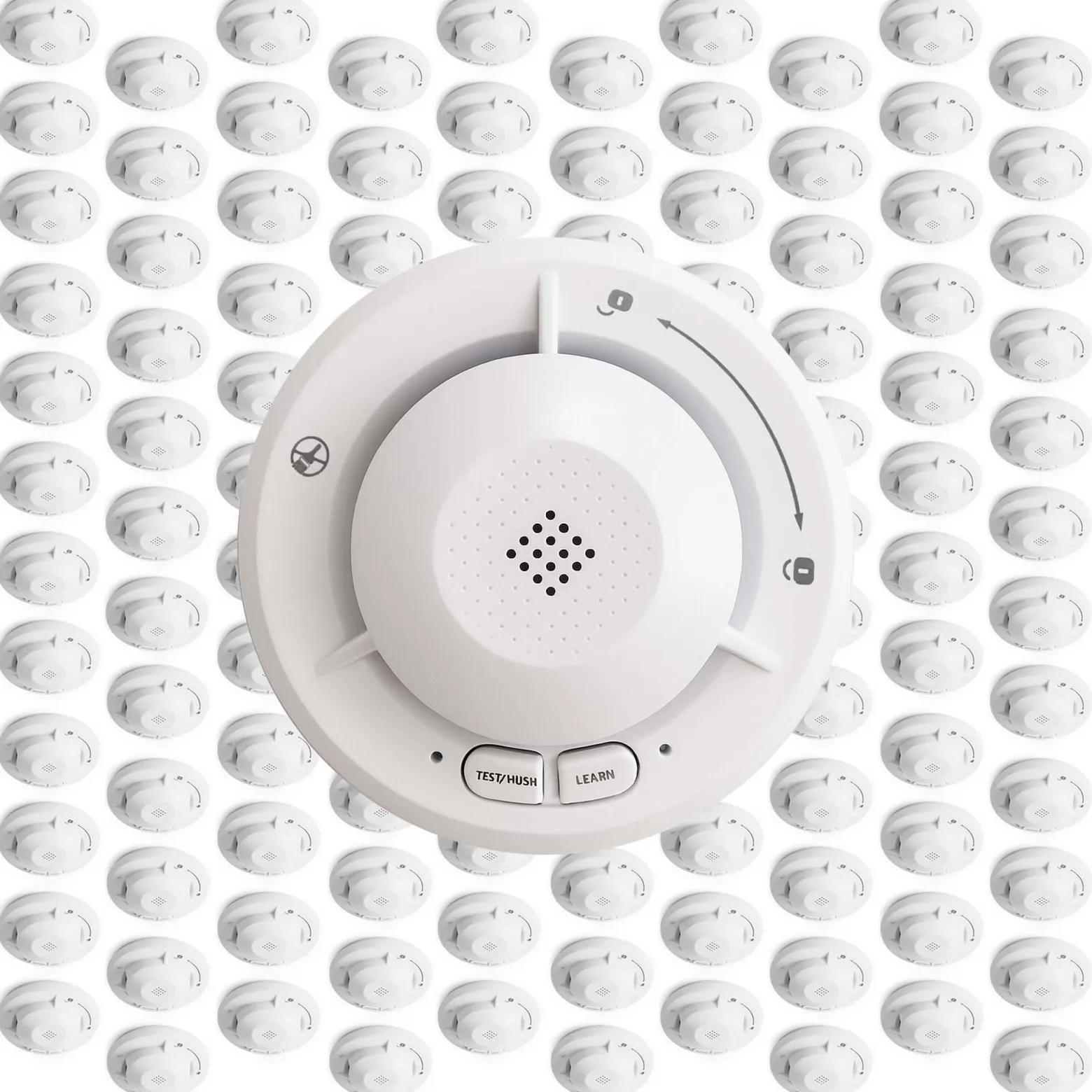 Wiltec Rauchmelder vernetzt 120x mit 10-Jahres-Batterie und Funktechnologie Fotoelektrischer Feuermelder mit 85 dB Alarm für effektiven Brandschutz in Wohnung und Haus