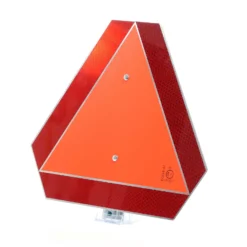 Wiltec reflektierende Warntafel für langsame Fahrzeuge bis 40 km/h, dreieckiges Warnschild aus Aluminium