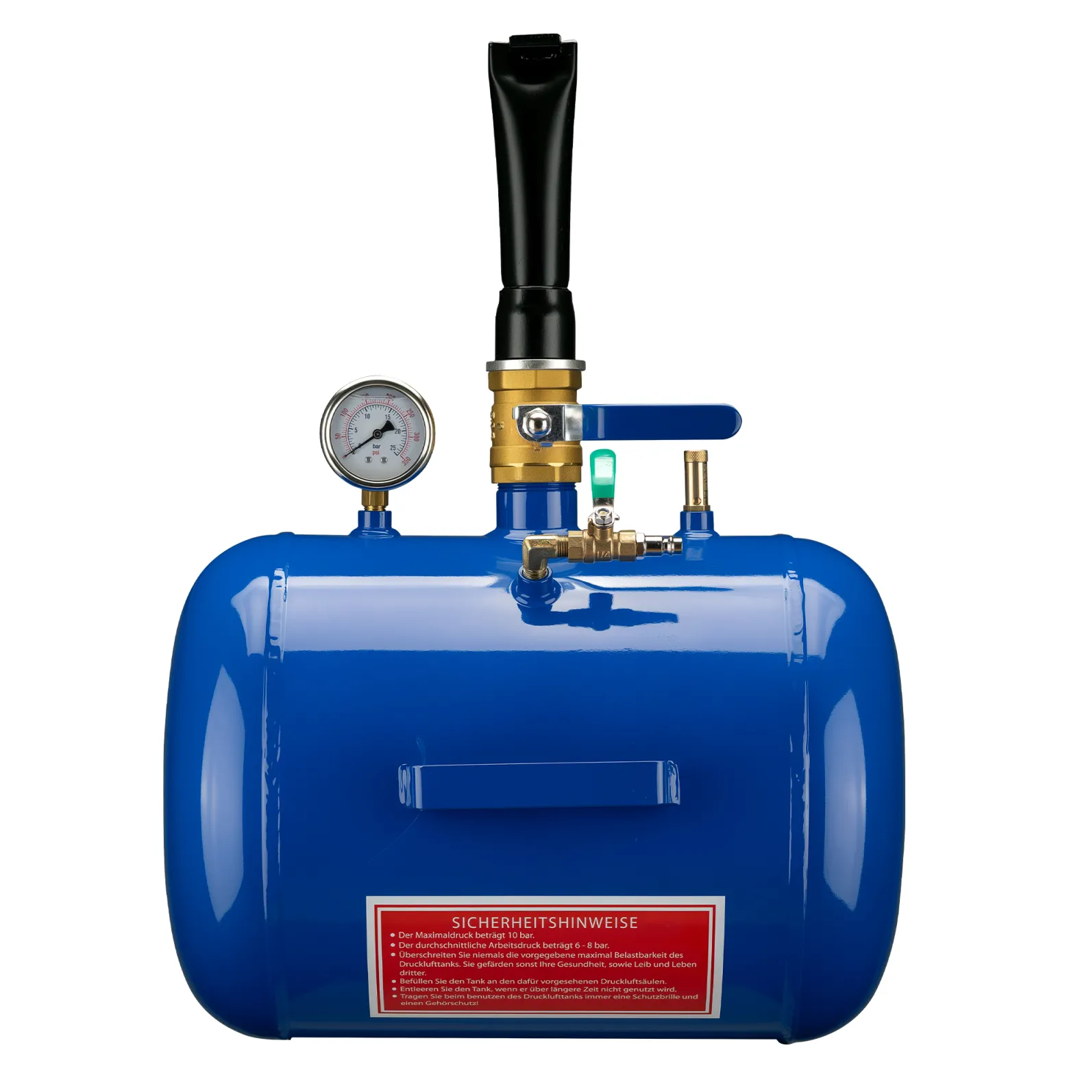 Wiltec Reifen-Booster 32,5 l, Druckluft Reifenbefüller 6-8 bar Arbeitsdruck, 46 x 30 cm, für verschiedene Reifen, Reifenfüllkanone max. 10 bar