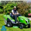 Wiltec Reifen für Aufsitzmäher 11x4.10/3.50-5 4pr mit Schlauch und Winkelventil Komplettrad Rasentraktor