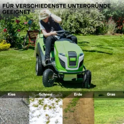 Wiltec Reifen für Aufsitzmäher 11x4.10/3.50-5 4pr mit Schlauch und Winkelventil Komplettrad Rasentraktor