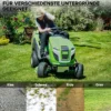 Wiltec Reifen für den Aufsitzmäher 15x6.00-6 4pr mit Schlauch und Winkelventil Komplettrad Rasentraktor