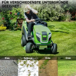 Wiltec Reifen für den Aufsitzmäher 15x6.00-6 4pr mit Schlauch und Winkelventil Komplettrad Rasentraktor