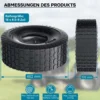 Wiltec Reifen für den Aufsitzmäher 18x8.50-8 4pr mit Schlauch und Winkelventil Komplettrad Rasentraktor