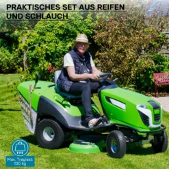 Wiltec Reifen für den Aufsitzmäher 11x4.00-4 4pr mit Schlauch und Winkelventil Komplettrad Rasentraktor