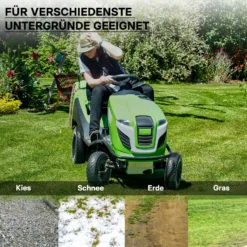 Wiltec Reifen für den Aufsitzmäher 11x4.00-4 4pr mit Schlauch und geradem Ventil Komplettrad Rasentraktor