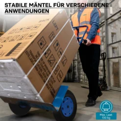 Wiltec Reifenmantel 3.50-8 350 x 100 mm, 130 kg für Schubkarrenreifen, Schubkarre Rad Reifen, Mantel Luftrad
