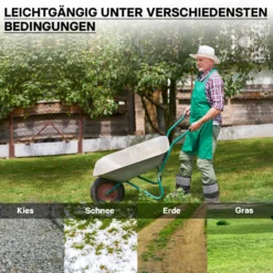 Wiltec Reifenmantel 4.80/4.00-8 400 x 100 mm, 160 kg für Schubkarrenreifen, Schubkarre Rad Reifen, Mantel Luftrad