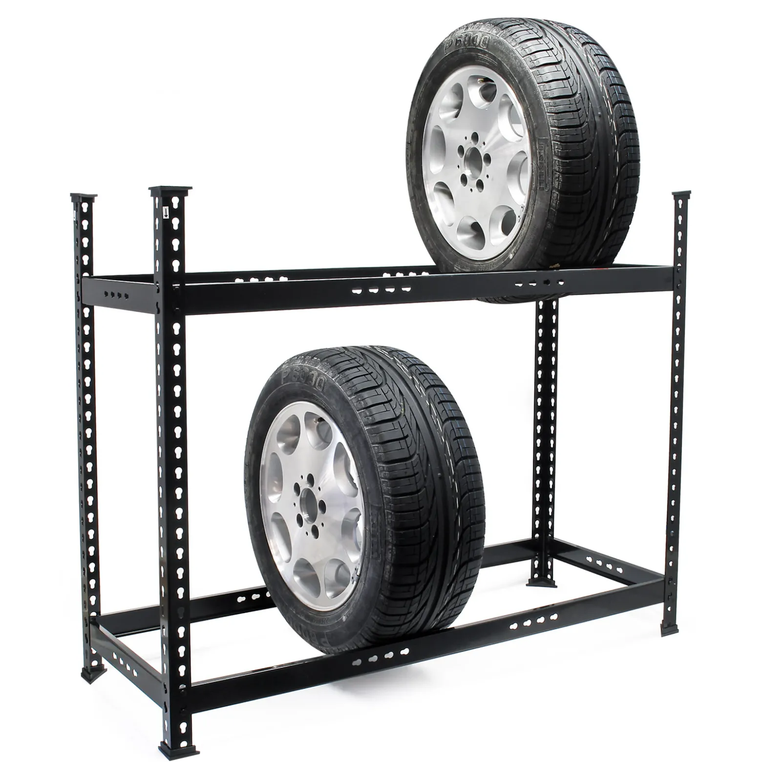 Wiltec Reifenregal – 101 x 120 x 44 cm – bis 150 kg – für 6-8 Reifen – aus Stahl – Werkstattregal Lagerregal Reifenständer Schwerlastregal