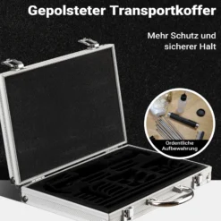 Wiltec Reinigungsset zur Waffenpflege, 100 Teile mit Transportkoffer zur Waffenreinigung, Set mit Messingbürsten, Baumwollbürsten usw.