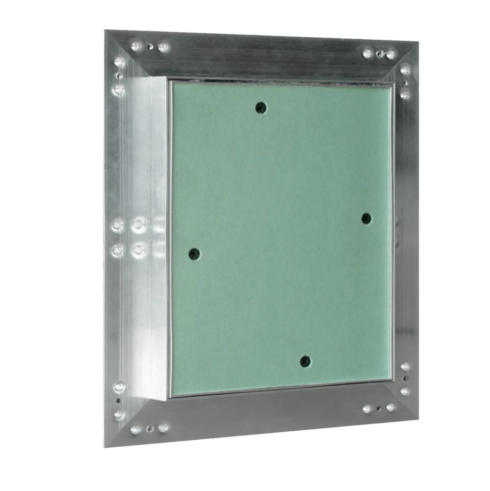 Wiltec Revisionsklappe 50 x 50 cm Revisionstür mit Aluminiumrahmen, Revisionsöffnung mit 12,5 mm Gipskartoneinlage, Revi Klappe für Trockenbau