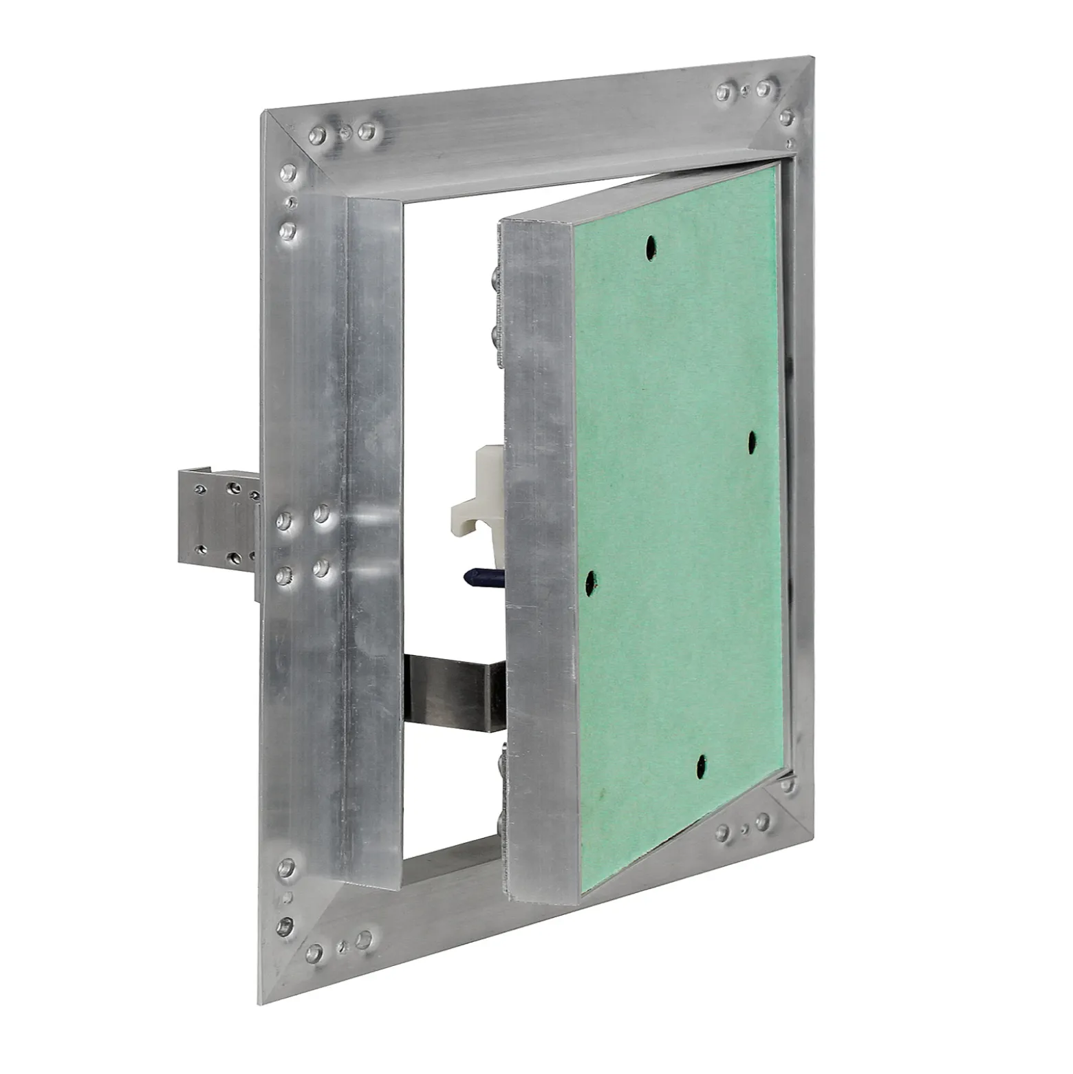 Wiltec Revisionsklappe 60 x 60 cm Revisionstür mit Aluminiumrahmen, Revisionsöffnung mit 12,5 mm Gipskartoneinlage, Revi Klappe für Trockenbau
