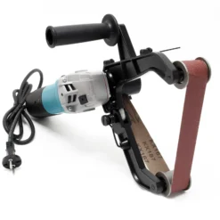 Wiltec Rohrbandschleifer mit 760 mm Schleifband, 1300 W Schleifmaschine zum Schleifen, Polieren u. Satinieren, Schleifgerät mit 3 Körnungen 80/100/120