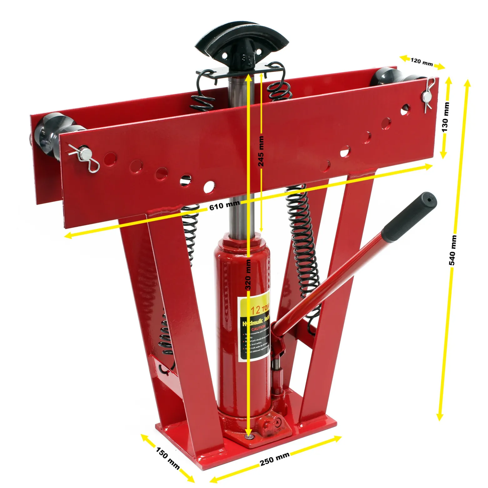 Wiltec Rohrbiegemaschine hydraulisch 12 t, Biegewinkel bis 90°, Rohrbiegegerät Rohrbieger mit 6 Presstücken 21,3-60,3 mm, Biegemaschine Rohre