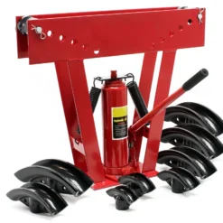 Wiltec Rohrbiegemaschine hydraulisch 16 t, Biegewinkel bis 90°, Rohrbiegegerät Rohrbieger mit 8 Presstücken 21,3-88,9 mm, Biegemaschine Rohre